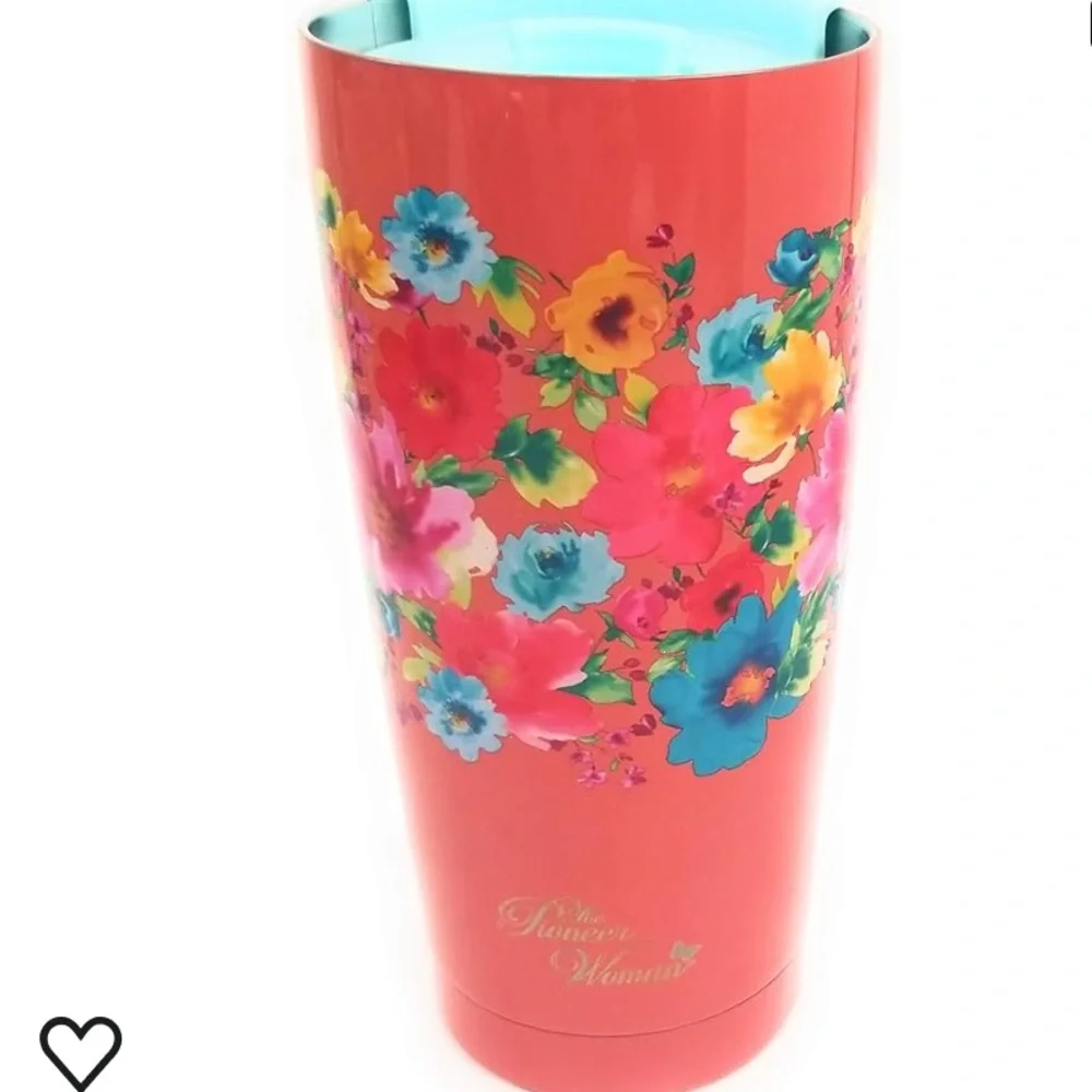 2020 HTF 🌺 New Pioneer Woman 20 oz Maverick Breezy Travel Tumbler, Coral/Pink - Picture 5 of 7